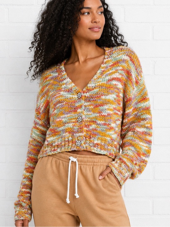 wild fable Sweaters - Wild Fable Multicolor Cropped Cardigan Sweater S Chunky Knit Twee Whimsical
